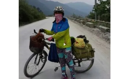 Grandma's bicycle trip around the world