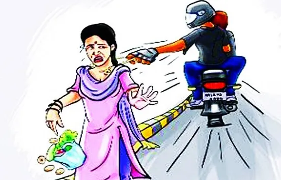 In Shahapur, a three and a half tola mangalsutra was removed from a woman's neck.