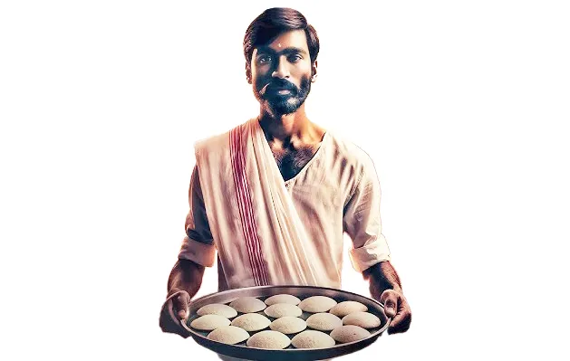 ‘इडली कढाई’ मध्ये धनुष्य आणि नित्या Dhanushya and Nitya in 'Idli Kadhai'