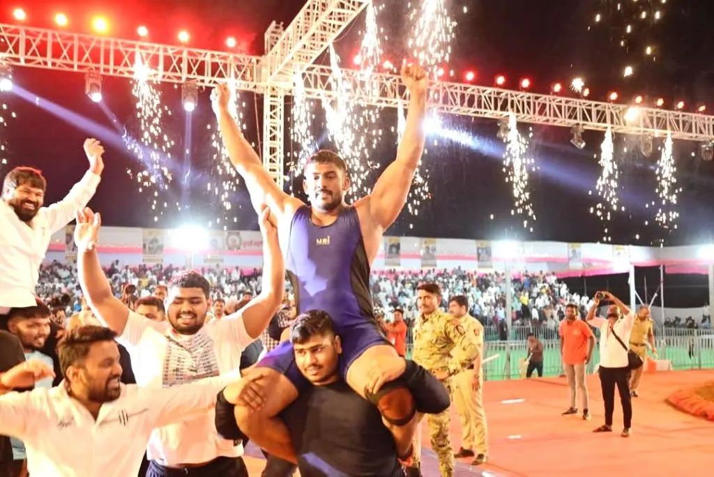 Vetal Shelke of Solapur Maharashtra Kesari