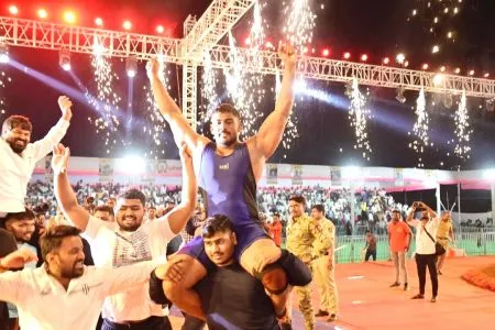 Vetal Shelke of Solapur Maharashtra Kesari