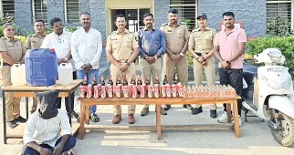 "Action taken against illegal liquor sellers.