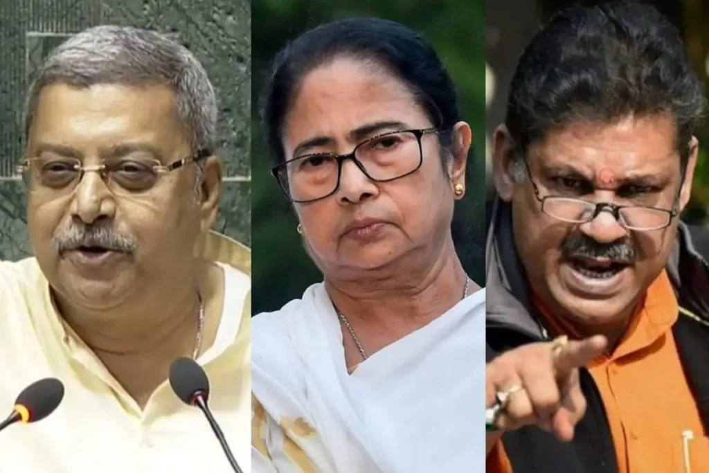 A fight broke out between two Trinamool MPs.