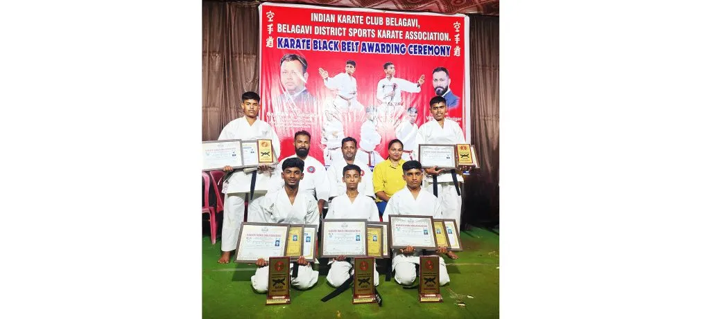 Five students of Indian Karate Club get black belts