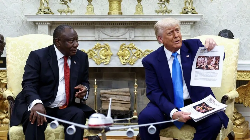 Donald Trump is now at odds with the South African president