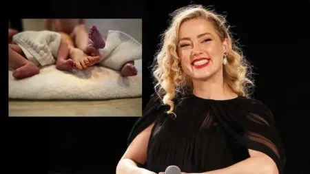 एंबर हर्डने जुळ्यांना जन्म Amber Heard gives birth to twins