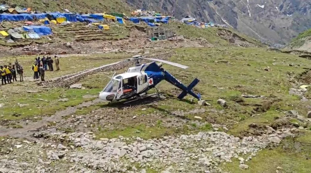 Air ambulance helicopter crashes in Kedarnath