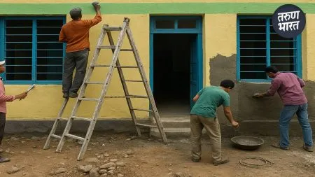 साताऱ्यात नगरपालिकेच्या 3 शाळांच्या इमारत दुरुस्तीला सुरुवात municipal administration had shifted school elsewhere at satara