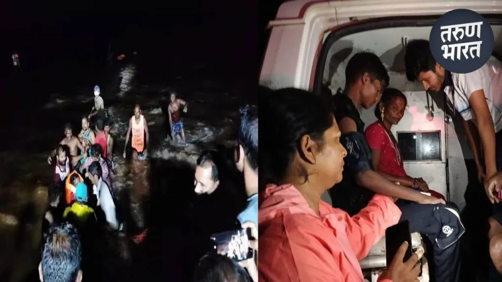 Konkan Rain Update : दैव बलवत्तर म्हणून बचावले, मासेमारीसाठी गेले अन् नदीपात्रात अडकले Three people, including a woman gone fishing trapped on a dam