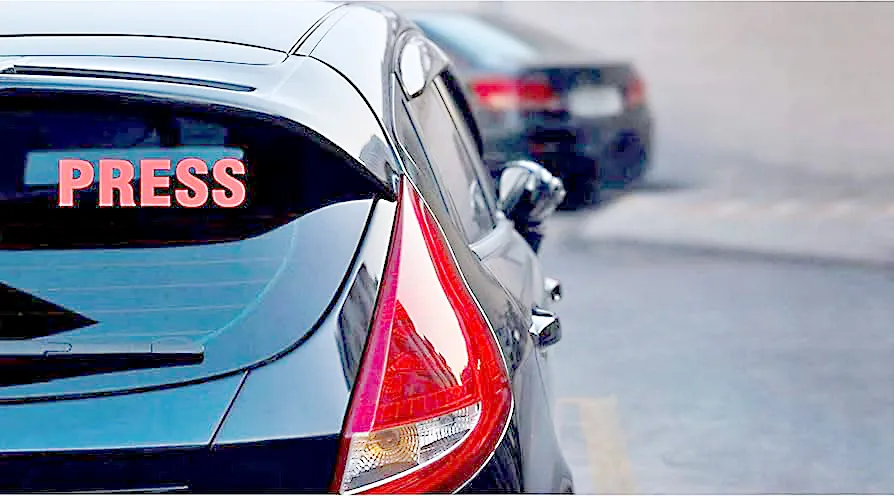 Those who wrote 'Press' on vehicles will be investigated