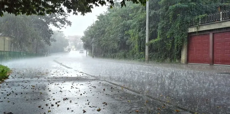 Continuous rainfall in the distric