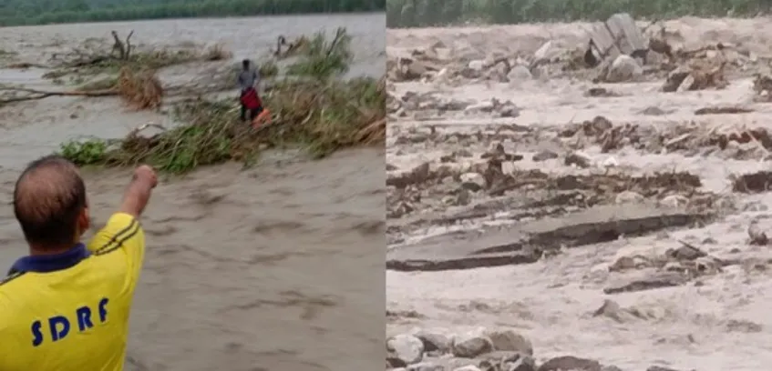 Tourists stranded due to cloudburst in Uttarakhand