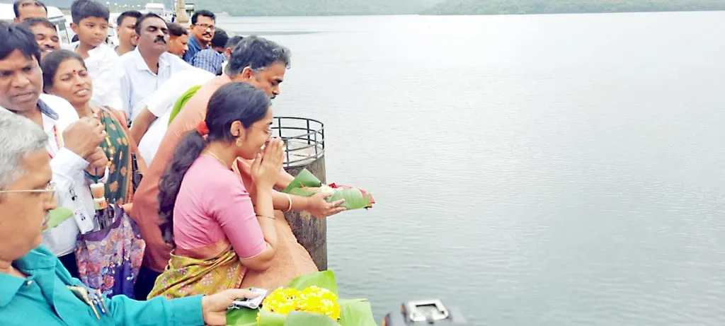 Ganga puja in May for the first time in the thirty-year history of Kadra Dam