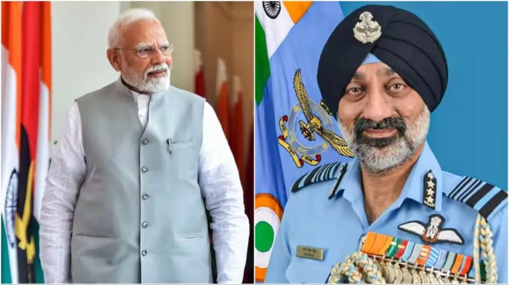 हवाई दल प्रमुखांची पंतप्रधानांशी चर्चा Air Force Chief discusses with Prime Minister