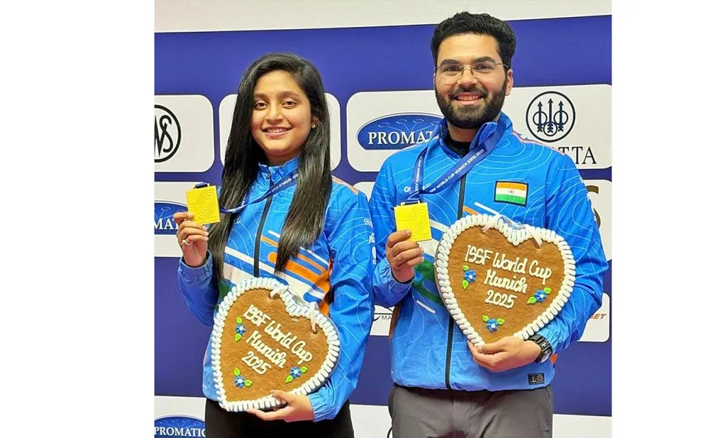 विश्वचषक नेमबाजीत भारताला तिसरे स्थान India finishes third in World Cup shooting