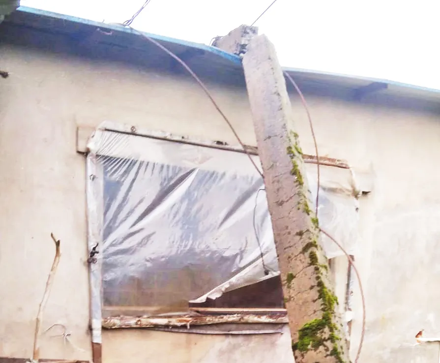 Demand for compensation after electric pole falls on hotel in Kankumbi