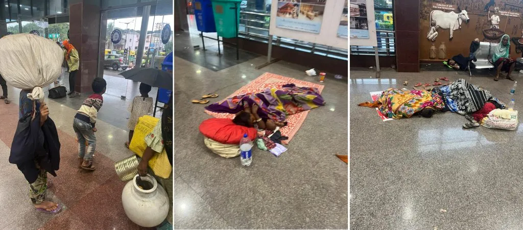 रेल्वेस्थानकावर मद्यपी अन् भिक्षुकांचा वावर Drunkards and beggars at the railway station