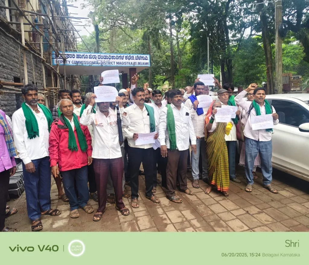 हडपलेल्या जमिनी शेतकऱ्यांच्या नावे करा Return the seized lands to the farmers.