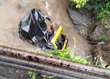 Auto-rickshaw falls into stream; driver dies