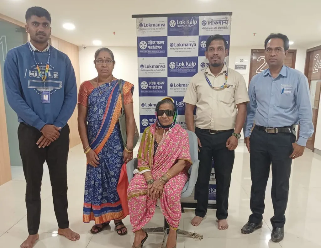 Cataract surgery on patient by Lokkalp-Netradarshan