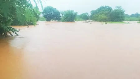 बेळगुंदी येथे ‘मार्कंडेय’ला पूर Flooding in 'Markandeya' at Belgundi