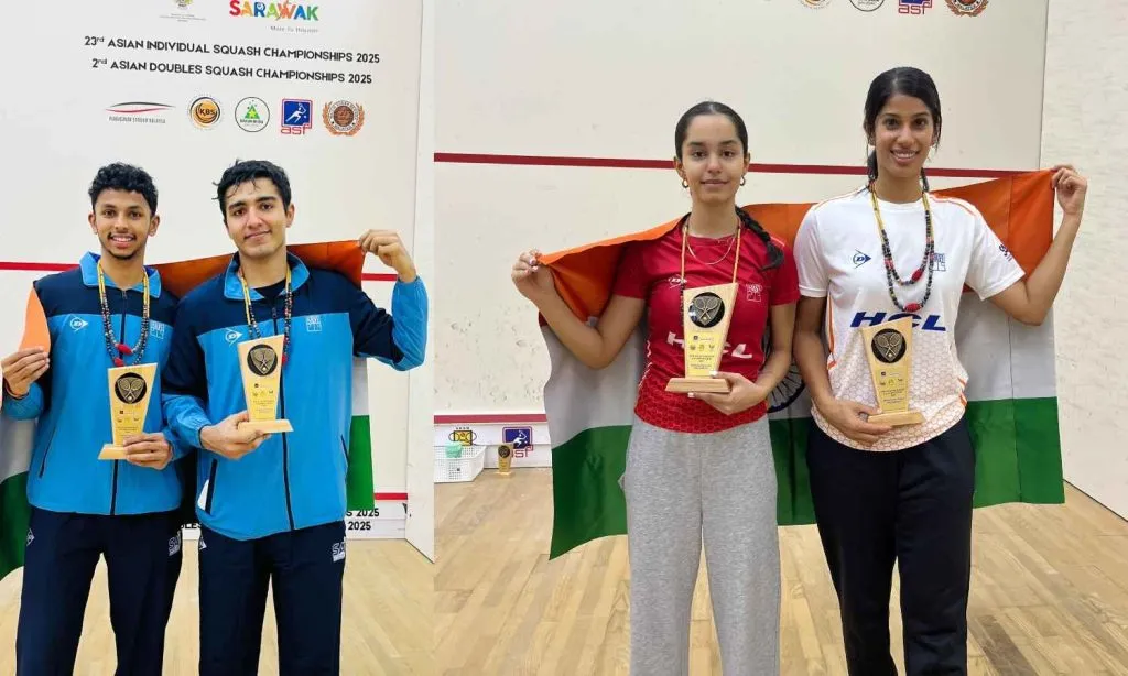 Asian Squash Doubles Championship, India wins three titles