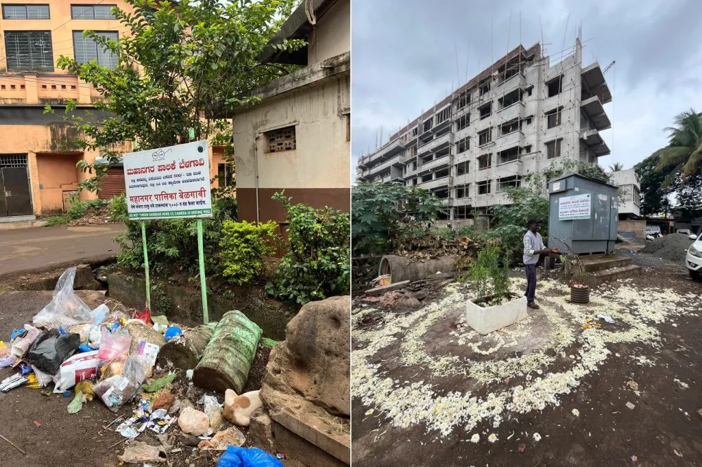 मनपाची ब्लॅकस्पॉट निर्मूलनासाठी ‘गांधीगिरी’ 'Gandhigiri' to eliminate municipal blackspots