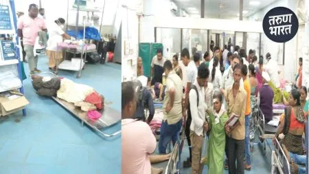 CPR Hospital: अपुऱ्या बेडमुळे रुग्णांना जमिनीवर झोपवून उपचार, CPR मधील धक्कादायक प्रकार Accident patients need urgent treatment shortage of beds in CPR