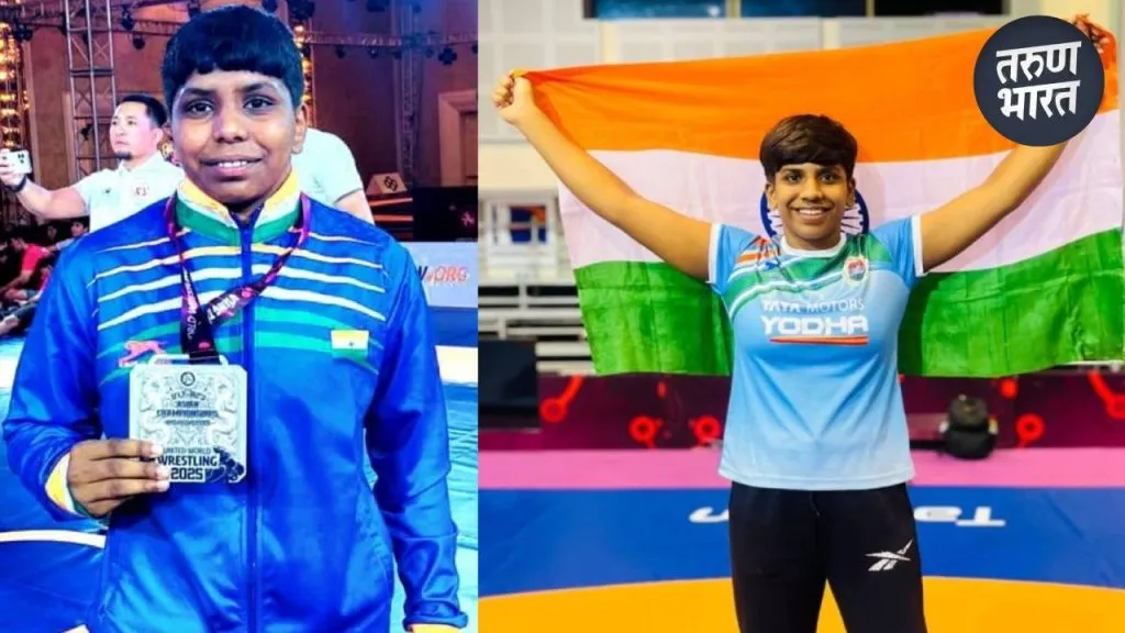 शाब्बास पोरींनो! आशियाई कुस्ती स्पर्धेत चंदेरी कामगिरी, रौप्यपदकाची कमाई Tanvi Magdum and Pragati Gaikwad secured wrestling competition