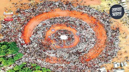 Ashadhi Wari approaching palanquins of saints all corners the state