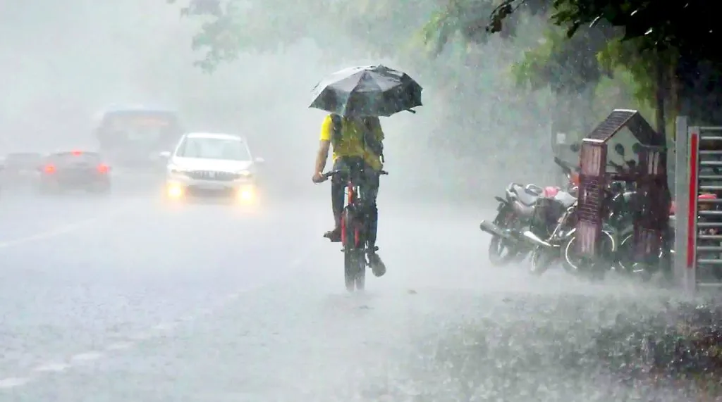 Occasional rain showers in the city area