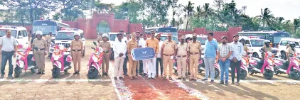 36 vehicles and equipment for the district police force