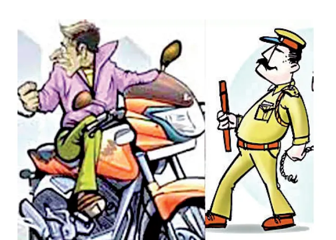 वाहतुकीची शिस्त अन् दुचाकी चोरांना धक्का Traffic discipline proves a setback for bike thieves