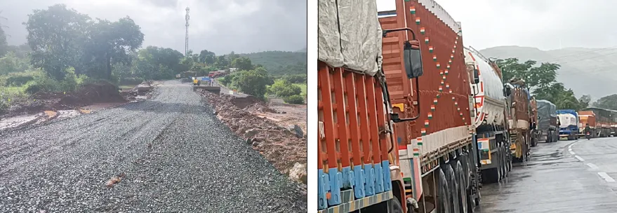 कराड-चिपळूण महामार्ग दुरुस्ती युद्धपातळीवर Repairs of Karad-Chiplun highway underway on a war footing