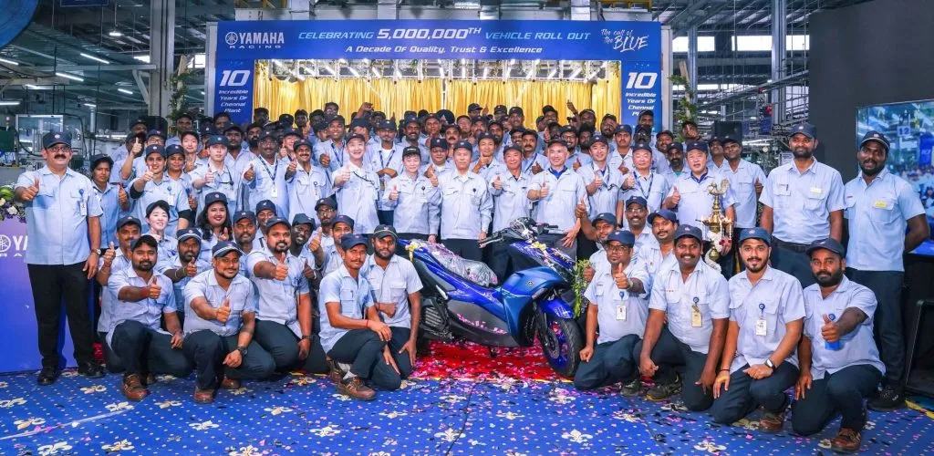 Yamaha: Chennai factory produces 50 lakhth two-wheeler