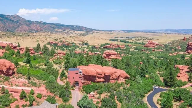 A house surrounded by 200 million year old rocks