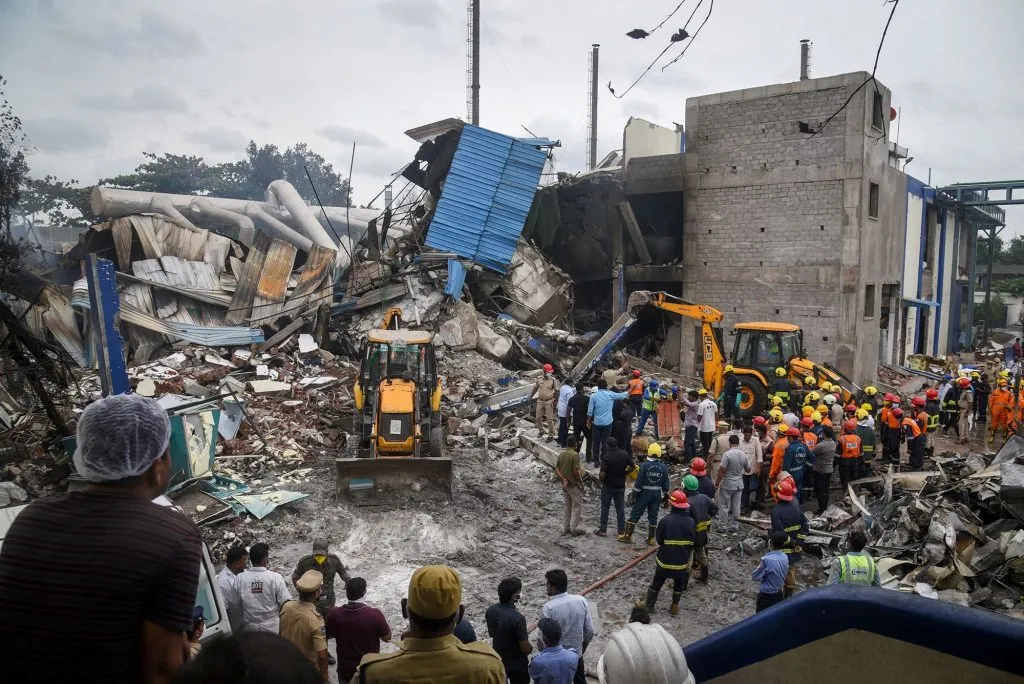 Explosion at pharmaceutical plant, 9 people still missing