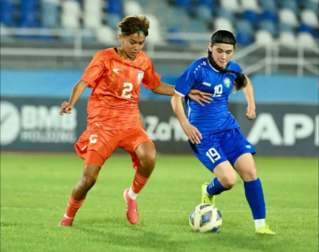India-Uzbek football match ends in a draw
