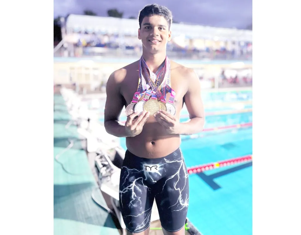 Aman Sungar's success in the state-level swimming competition