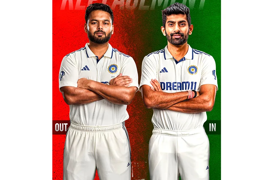 Pant out of final Test