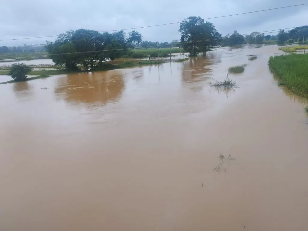 Kangrali Khurd Markandey river floods for the second time