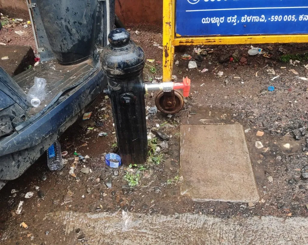 A key was installed on the public tap in Ganachari Gali.