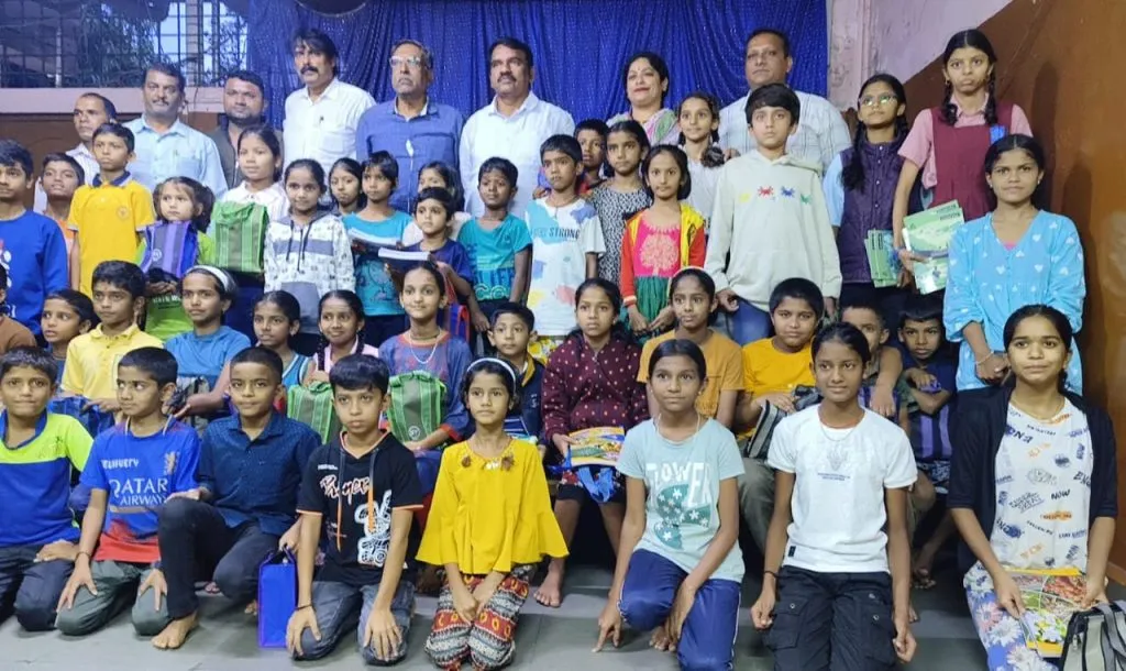 Distribution of school supplies to poor students