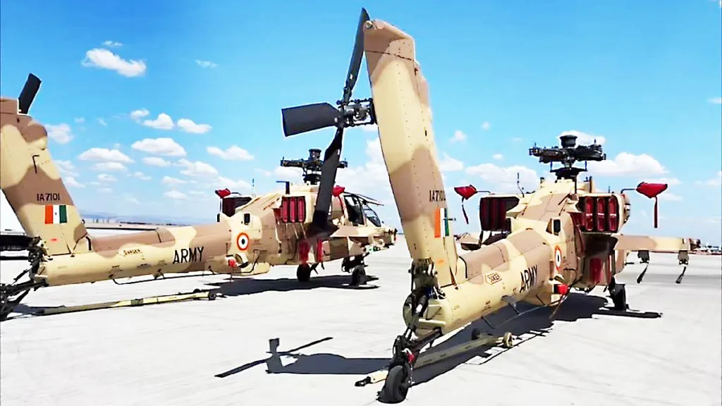 Apache helicopters inducted into the Army