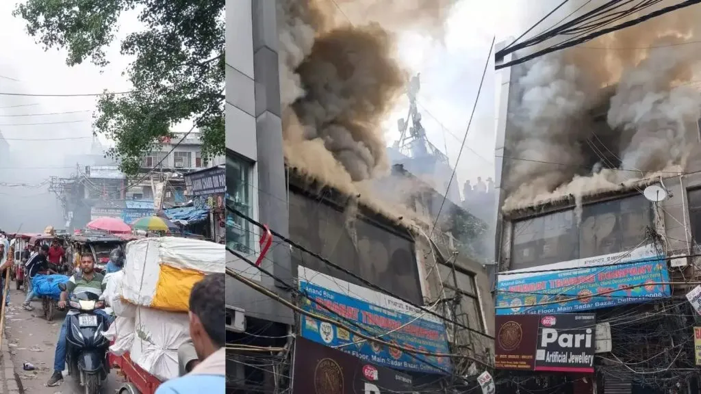Fire accident in Delhi Sadar market