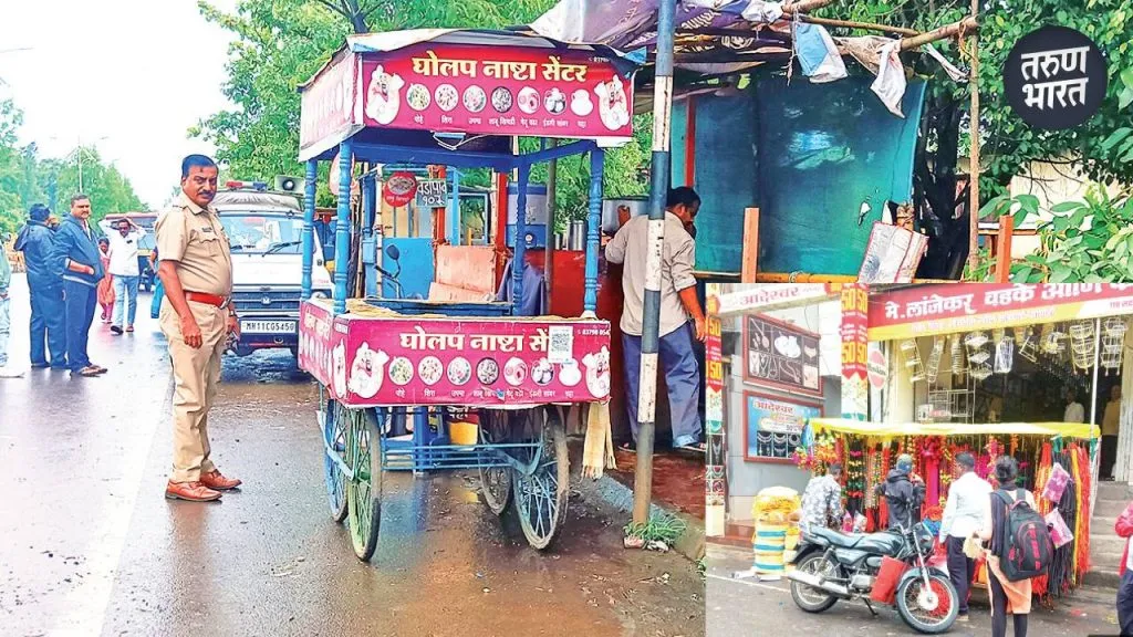 Satara News: साताऱ्यात अतिक्रमणांना अभय कोणाचे?, ‘तो’ माजी नगरसेवक कोण? traffic department keeping a close eye on those who set up stalls