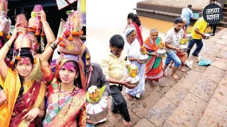 Before dawn portions reach houses where the donations are made