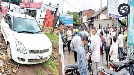 accident occurred at Bhogavati College bus stop around one dead