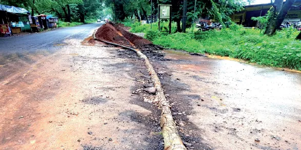 माहितीचा अधिकार पदाधिकाऱ्यांनी बंद पाडले केबल टाकण्याचे काम RTI activists halted the cable-laying work