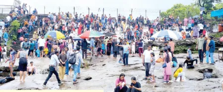Rush of tourists for monsoon tourism